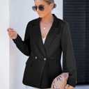 luvamia Blazer Jackets for Women Work Casual Office Long Sleeve Fashion Dressy Business Outfits (M)