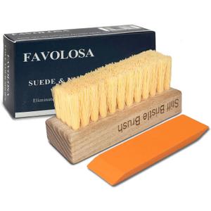 Nubuck Suede Shoe Cleaner Kit. Suede & Nubuck Basic Kit with Stiff Hair Brush and Rubber Eraser - Gentle Cleaning, Nap Restoration - Ideal for Leather, Canvas, Knit. Jackets, Boots, Handbags.