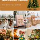 2 x 24 PCS Velvet Christmas Bows for Christmas Tree 5" x 7" Rustic Crafts Gift Velvet Ribbon Bows Twist Tie Bows for Xmas Wreaths Garland (Khaki)