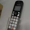 Panasonic Cordless Phone with Answering Machine, Advanced Call Block, Bilingual Caller ID and High-Contrast Display, Expandable System with 2 Handset Cordless Telephones - KX-TGD832M (Metallic Black)