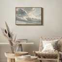 InSimSea Framed Canvas Wall Art Vintage Decor, Large Landscape Wall Art, Study of Clouds Painting, Modern Farmhouse Decor, Rustic Wall Decor for Living Room Bedroom, French Country Decor, 20"x30"