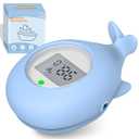 Baby Bath Tub Thermometer for Infant, Bathtub Water Temperature Room Thermometer, Safety Floating Bathing Toy, Newborn Essentials, Gifts for Moms Infant - New Upgraded Waterproof