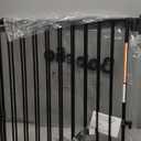 Babelio 31.5-55" No Bottom Bar Baby Gate Extra Wide, 2-in-1 Auto Close Dog Gate for The House, Stairs and Doorways, with Large Walk Thru Door, Black