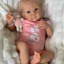 RXDOLL Realistic Reborn Baby Dolls Silicone Full Body Girl 18 Inch Lifelike Baby Dolls That Look Real Life Newborn Infant Baby Doll Anatomically Correct Toy Xmas Gifts (Pink)