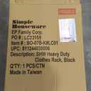 Simple Houseware Heavy Duty Clothing Garment Rack, Holds Up to 150 lbs, 42 to 67 Inches Extensible Rod, Black