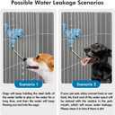 Vannon Dog Water Dispenser for Cage, 34oz Auto Feeding Crate Water Bottle for Dogs, Cats & Rabbits, Pet Nozzle Diameter: 12mm, BPA Free, Blue