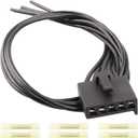 5 Pin AC Fan Blower Motor Resistor Connector Pigtail Plug Wire Harness For 2010-2015 Ford Fusion Lincoln MKZ Hybrid Mercury Milan Buick Allure Replace WPT1285, 645-512, 12167129, EC1116 PT1117