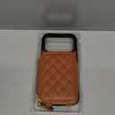 Bocasal Crossbody Wallet Case for iPhone 17 Pro, RFID Blocking PU Leather Zipper Handbag Purse Flip Cover, Kickstand Folio Case with Card Slots Holder Wrist Strap Lanyard 5G 6.3 Inch (Brown)