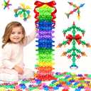 300 Pieces Building Blocks Kids STEM Toys Educational Discs Sets Interlocking Solid Plastic for Preschool Boys and Girls Aged 3+, Birthday for Boys Girls 3-5