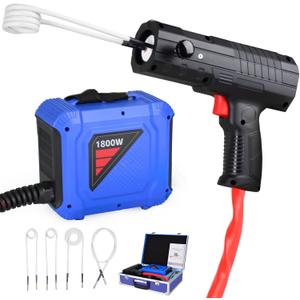 1800W-2000W 110V Induction Heater Bolt Removal - 8s Heating Up, Handheld Flameless Induction Bolt Heater Tool with 4 Coils, Rusty Screw,Nuts Removing Tool