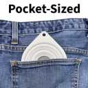 Discreet Kidney Stone Urine Strainer [1 Pack], Collapsible Compact 4 Inch Soft Silicone Funnel, 316 Stainless Steel Fine Mesh Filter, Small Portable & Reusable Calculi Specimen Catcher
