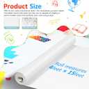 Rsgift White Bulletin Board Roll 4ft x 15ft, Waterproof Bulletin Board Fabric for Walls,Reusable Bulletin Boards Background Decorations for Classroom,Offices,Crafts & DIY, 181 Inches X 47 Inches