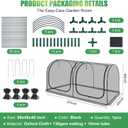 8.4x4x4 FT Crop Cages for Garden with Zippered Door, Heavy Duty Garden Cover Plant Netting Tent, Plant Cover Protectors Tunnel for Vegetables & Fruits, Durable Garden Protection for Plant & Animal