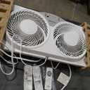 Holmes 9 Inch TwinBreeze Reversible Window Fan 3 Speed Remote CleanBreeze White