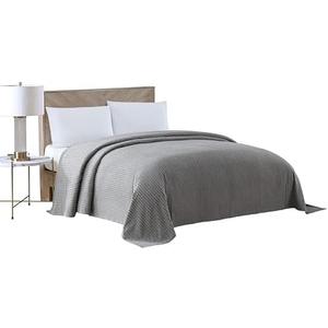 Beatrice Home Fashions Channel Chenille Bedspread, Queen, Gray