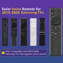 Rechargeable Voice Remote for Samsung Smart TVs, Replacement for 20192026 Samsung TV Remote Control with Solar Charging and Voice Search
