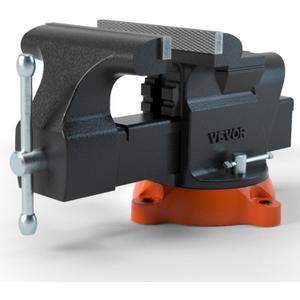 VEVOR Bench Vise, 6-inch Jaw Width 5.9-inch Jaw Opening, 360-Degree Swivel Locking Base Multipurpose Vise w/Anvil, Heavy Duty Ductile Iron Workbench Vise w/Bolts & Nuts, for Drilling, Pipe Cutting