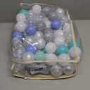 MoonxHome Ball Pit Balls for Toddlers, BPA Free Crush Proof Plastic Toy Balls for Ball Pit, Children's Pool Water Toys, Macaron Ocean Balls for Play Tent 2.15 Inch Pack of 100 200 500 800 1000 (M-green&blue)