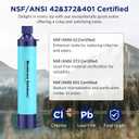 Membrane Solutions Straw Water Filter S1, NSF/ANSI 42&372&401 certificated, Survival Filtration Portable Gear, Emergency Preparedness, Supply for Drinking Hiking Camping Team Family Outing