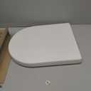 Soft Close Quick Release Toilet Seat Elongated- Heavy Duty Adjustable Stainless Hinges, D/U Shape Toilet Seats Cover for Easy Cleaning & Simple Top Fixing - White Toilet Lid