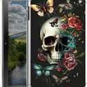 Butterfly Skull Flower Clear Tablet Case for 10.1" Amazon Fire HD 10 Tablet (13th Generation, 2023 Release),Transparent Slim TPU Back Shockproof Shell Cover for Fire HD 10 Tablet (Fire HD10 2023)