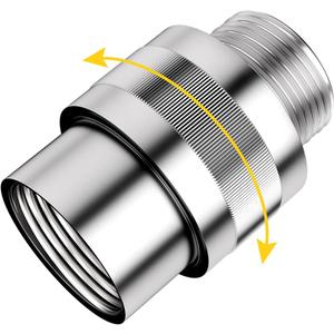 G-Promise All Metal Shower Head Shut Off Valve, G1/2" Shower Flow Control Valve for Handheld or Bidet Sprayer (Chrome)
