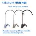 Aquasana Under Sink Water Filter System - Reduces PFAS, Lead, & Chlorine in Drinking Water - Under Counter Claryum Filtration for Kitchen - 3-Stage - Chrome Faucet - AQ-5300.56