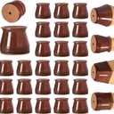 24 Pcs Brown Chair Leg Floor Protectors, Furniture Felt Pads Silicone Covers caps for Chairs,Chair Leg Protectors for Hardwood Floors (Large fit:1.3''-2'')