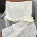 Women Sexy Off Shoulder Maxi Dress Long Sleeve Knit Crochet Bodycon Ruched Mesh Beach Vacation Party Sweater Dresses (Medium, White)