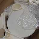 BAOYOUNI Corner Laundry Pole Coat Tree Hanger Telescopic Clothing Drying Rack Floor to Ceiling Tension Shelf Rod Metal Storage Organizer Stand with 4 Arms & 1 Hook - Ivory