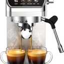 Aromaster Espresso Machine, Easy to Use Compact Espresso Maker Stainless Steel Coffee Machine for Home & Office