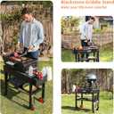 Blackstone Griddle Stand, Portable Outdoor Grill Table, Foldable Grill Cart With Wheels Fit 22 Inch or 17 Inch, Camping Folding Pizza Oven Tables Fit Ninja Grill and Weber，Blackstone Table