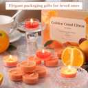 DEVI Golden Coast Citrus Highly Scented Tea Lights Candles 96 Pack, 3.5-4 Hours Natural Palm Tea Candles for Home Scented, Scented Small Votives with Essential Oils for Baby Shower, Relaxing