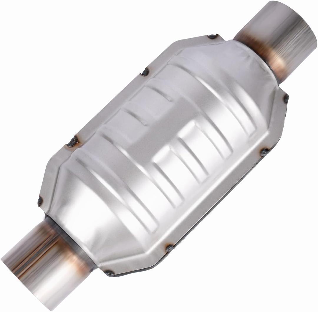 3.0" Universal Catalytic Converter, 3.0 Inch Inlet/Outle Cat Converter with O2 Port and Heat Shield (EPA Compliant)