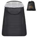 Orzbow Winter Baby Carrier Cover with Detachable Hood, Waterproof & Windproof, Universal for Baby Carriers and Baby Waist Stool, Baby Bunting Bag for Car Seats and Strollers with Storage Bag, Black (Black - Polyester Pongee)