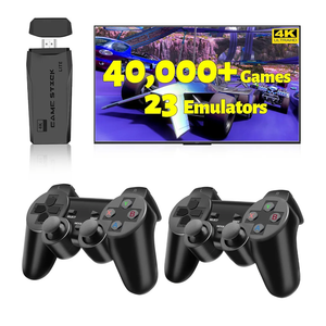 HRYYDS 2025 Retro Gaming Console Pro 4K HDMI with 40,000+ Built-in Classic Video Games - Plug & Play Game Stick for TV with 2 Wireless Controllers | 23 Emulator Support 64GB