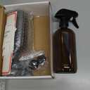 LiBa Amber Glass Spray Bottles 2 Pack, 16 oz Refillable Empty Spray Bottle for Cleaning, Essential Oils, Hair, Plants, Adjustable Nozzle for Squirt and Mist, Bleach/Vinegar/Rubbing Alcohol Safe