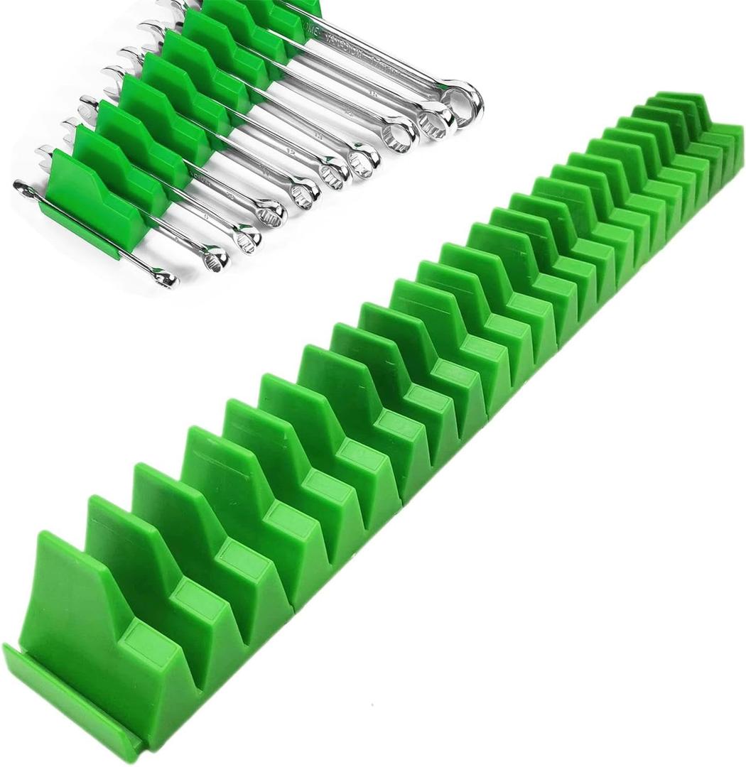Wrench Organizer for Tool Box | 10pcs Modular Wrench Organizer for Storage | Magnetic Spanner Holder | Professional Garage Wrench Rack for 23 Wrenches | Wrench Rack Tool Trays