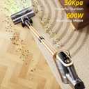 RENDOW Cordless Vacuum Cleaner, 600W 50Kpa 65Mins Vacuum Cleaners for Home, Self-Standing Cordless Stick Vacuum with LED Display,Anti-Tangle Rechargeable Wireless Vacuum for Pet Hair/Carpet/Hard Floor