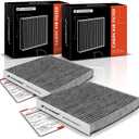 A-Premium 2-PC Cabin Air Filter with Activated Carbon Compatible with Ford Ranger 2019 2020 2021 2022 2023 2.3L, Replace# KB3Z19N619A