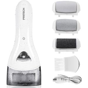 Electric Feet Callus Removers Rechargeable,Portable Electronic Foot File Pedicure Tools, Electric Callus Remover Kit,Professional Pedi Feet Care Perfect for Dead,Hard Cracked Dry Skin (001-White)