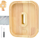 Bitreeworks Letter Piggy Bank, Personalized Wooden Coin Banks, Large Wood Money Peny Bank for Adults (9", Alphabet O), Pack of 2