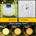 12 Inch Solar Ball Light, Solar Rechargeable Globe Light,3 Modes Dimmable Globe Light,Decor for Patio,Garden,Yard,Beach,Pathway,Party Decorative Lighting, 12inch-Fake Rock