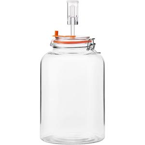 1Pack Fermentation Jar, 2Gallon Wide Mouth Glass Fermenting Kit with Airlocks for Making Sauerkraut, Kimchi, Pickles, Mead, Cider & More