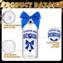 Yungyan 24 Set 2026 Graduation Plastic Cups with Lid and Straws 13.5 oz Class of 2026 Senior Tumblers Blue Bow Hair Ties Graduation Gifts for Class of 2026 Party Favors Decoration