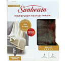Sunbeam Royal Luxe Walnut Heated Personal Throw Blanket, Cozy-Warm, Adjustable 3 Heat Settings, 50x60