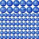 96 Pieces Motivational Stress Balls 2 Inch Inspirational Stress Relief Ball Bulk Hand Exercise Balls Encouraging Blue Foam Balls Anxiety Small Balls with Quotes for Kids Adults Teens, 12 Styles