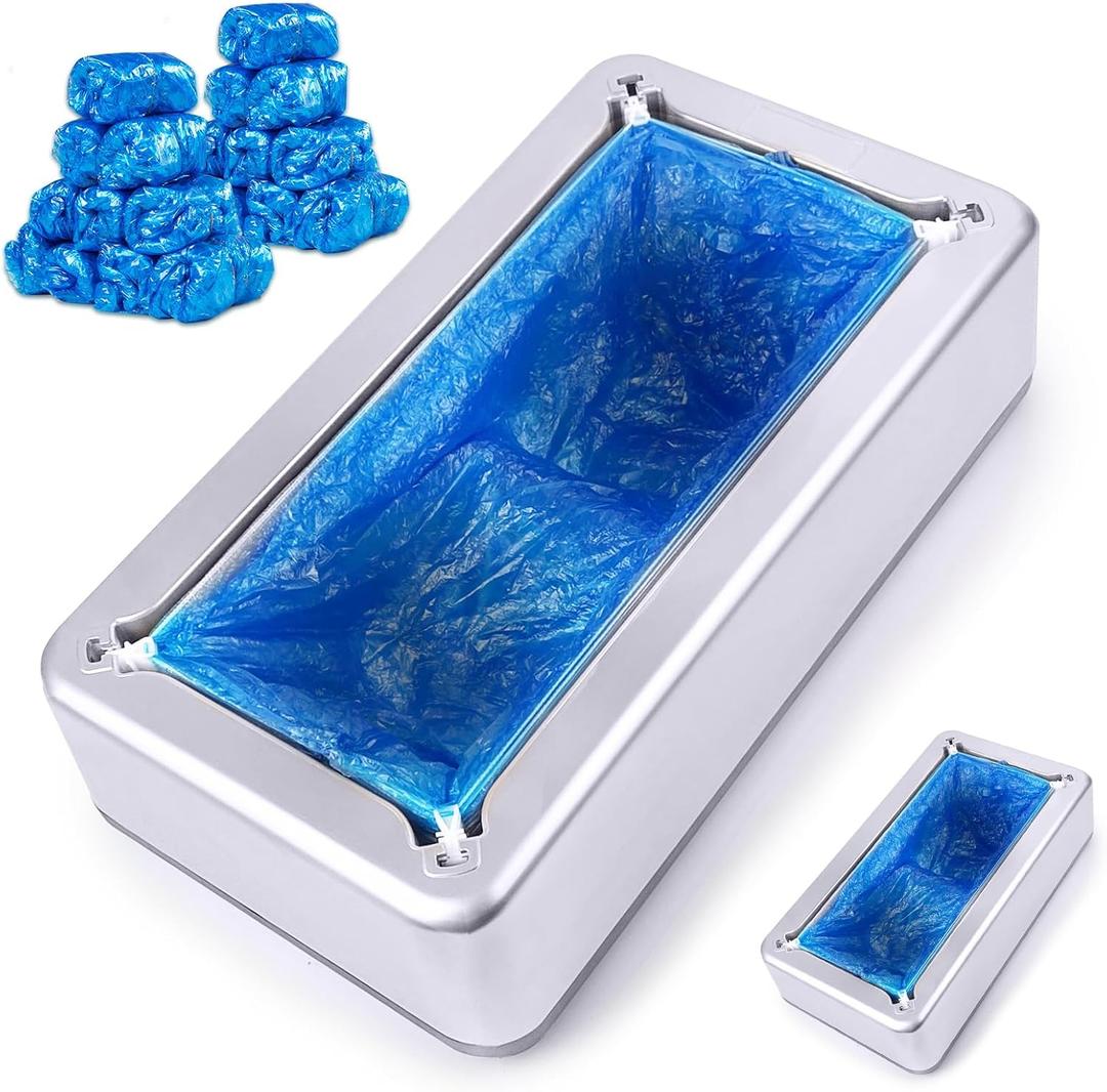 Shoe Covers Machine Automatic Shoe Cover Dispenser with 200pcs Disposable Plastic Shoe Cover for Home, Office, Supermarket, Factory, Hospital 