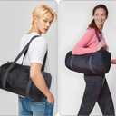 Travel Bag Foldable,Portable Lightweight Gym Bag,Sports Duffel Bags for Women&Men - for Camp, Fitness, and Short tours, shopping (Black, M)
