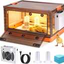 Chicken Brooder Box for Chicks with Chicken Coop Heater, Smart Temperature Control Chicken Brooder Heater, Chick Brooder with Chicken Feeder and Waterer Set for Chicks (23.6" x 16.5" x 17.8")